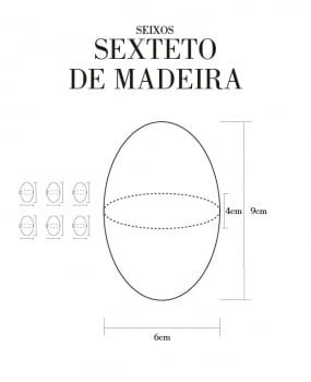 Sexteto de Seixos de Madeira 