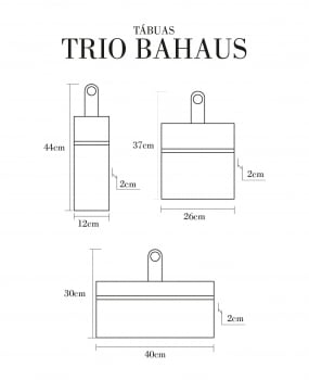 Trio de tábuas - Bauhaus 